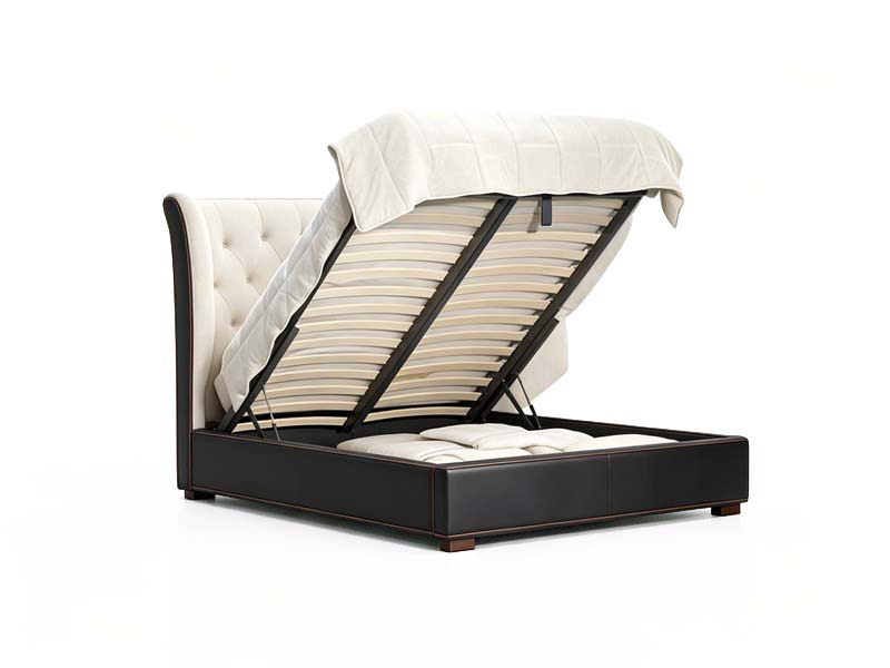 Cama acanalada estilo almacenamiento